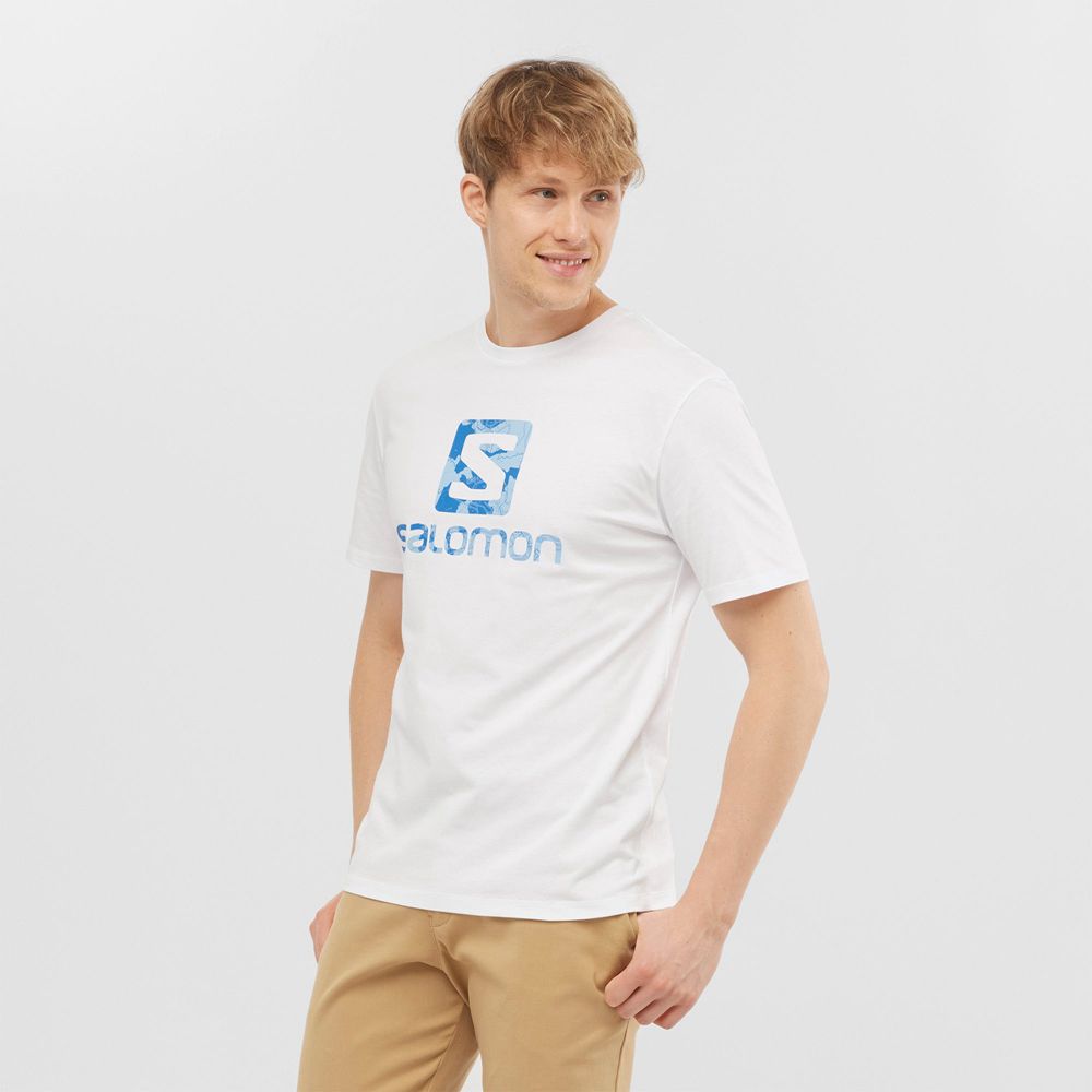 Salomon OUTLIFE LOGO Camisetas Hombre - Blancas - Colombia (69015-OXNG)